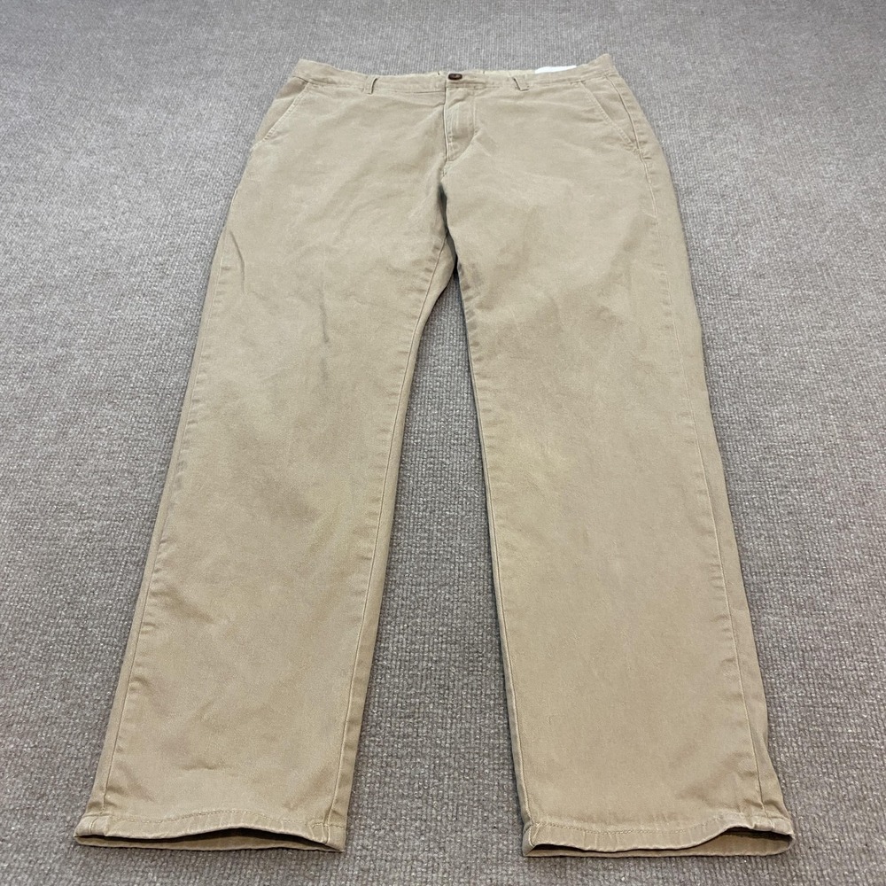 Mott & Bow Pants Mens 34x28 Beige Stretch Chino Straight Leg Casual‎ Pockets